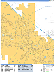 Cathedral City Wall Map Basic Style 2026